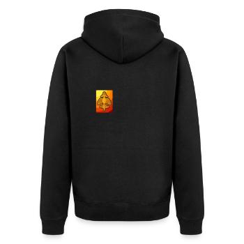 Ancient Astronaut Theorie Quimbaya Flugzeug - Unisex Premium Bio Zip Hoodie - Schwarz - Hinten - Nico (187cm)