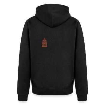 Ancient Astronaut Theory Vimana Temple - Unisex Premium Organic Zip Hoodie - black - Back - Nico (187cm)