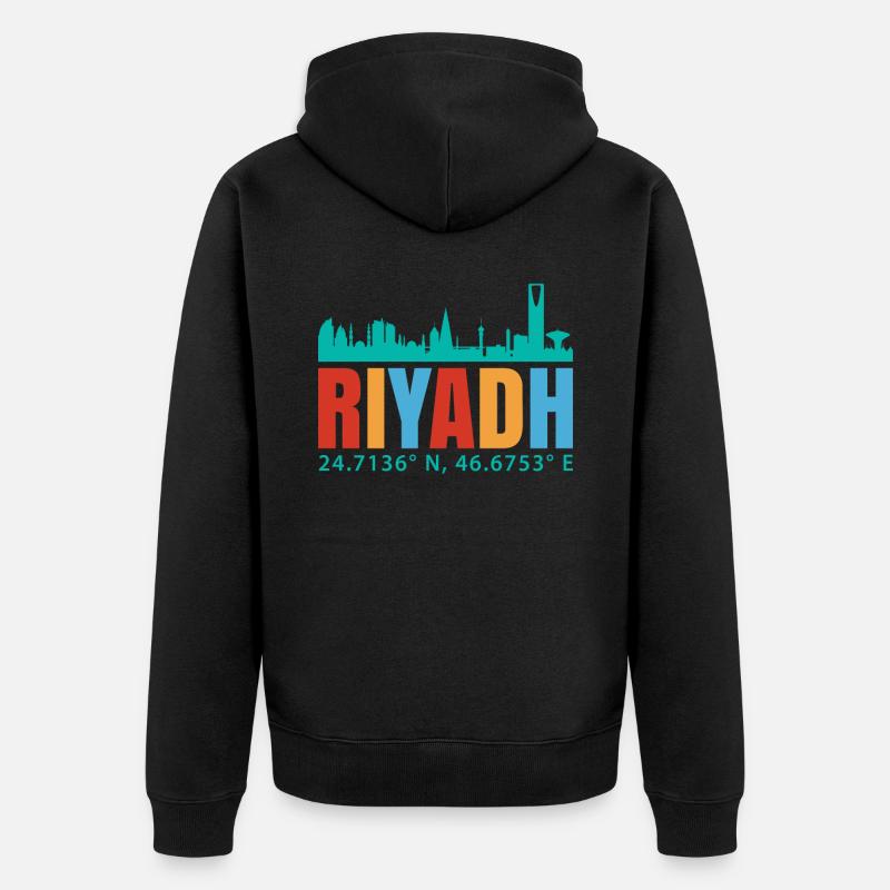 Riyad - Veste à capuche bio Premium Unisexe - noir
