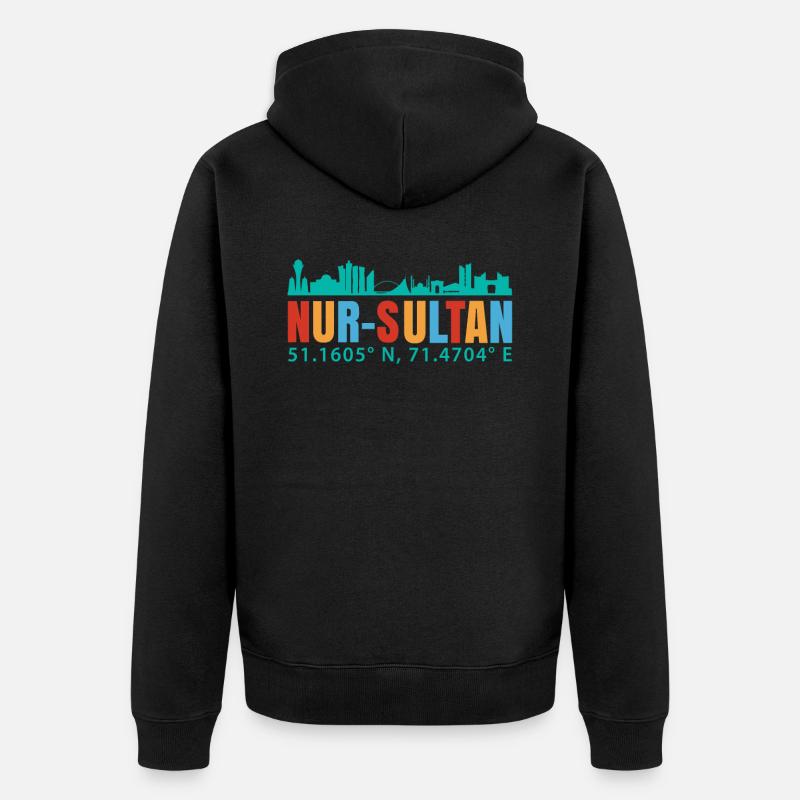 Nur-sultan - Veste à capuche bio Premium Unisexe - noir