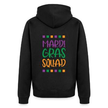 Escouade de Mardi Gras - Veste à capuche bio Premium Unisexe - noir - Dos - Nico (187cm)