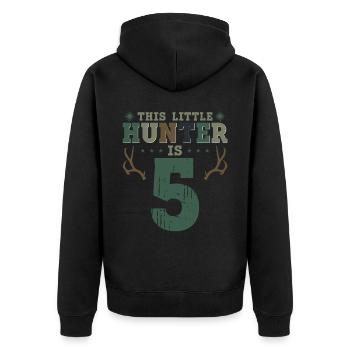 Buck Deer Hunting Hunter Kid 5ème - Veste à capuche bio Premium Unisexe - noir - Dos - Nico (187cm)