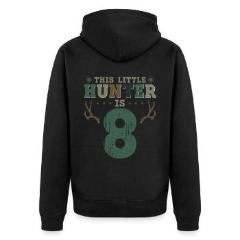 Buck Deer Hunting Hunter Kid 8ème - Veste à capuche bio Premium Unisexe - noir - Dos - Nico (187cm)