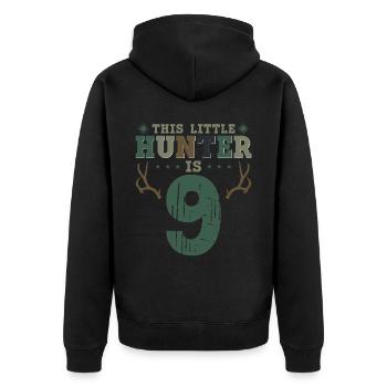 Buck Deer Hunting Hunter Kid 9ème - Veste à capuche bio Premium Unisexe - noir - Dos - Nico (187cm)