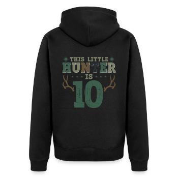 Buck Deer Hunting Hunter Kid 10ème - Veste à capuche bio Premium Unisexe - noir - Dos - Nico (187cm)