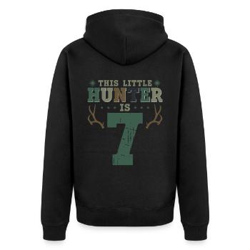 Buck Deer Hunting Hunter Kid 7ème - Veste à capuche bio Premium Unisexe - noir - Dos - Nico (187cm)