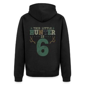 Buck Deer Hunting Hunter Kid 6ème - Veste à capuche bio Premium Unisexe - noir - Dos - Nico (187cm)