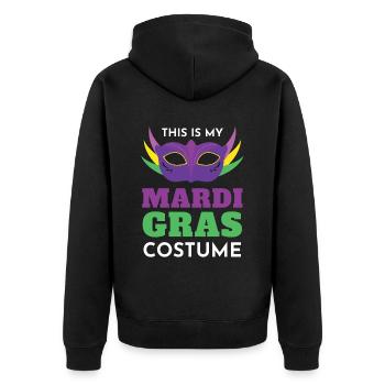 C’est mon costume de Mardi Gras - Veste à capuche bio Premium Unisexe - noir - Dos - Nico (187cm)