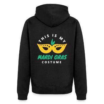 C’est mon costume de Mardi Gras - Veste à capuche bio Premium Unisexe - noir - Dos - Nico (187cm)