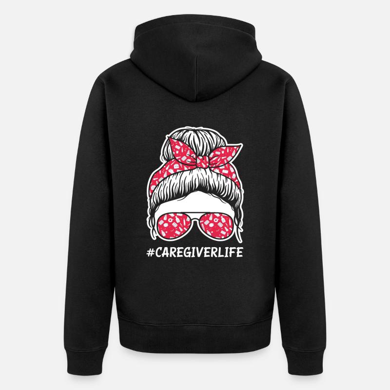 Vie de soignant - Veste à capuche bio Premium Unisexe - noir