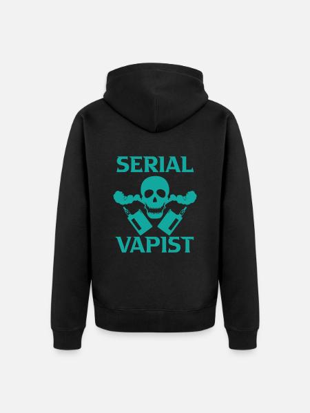 Elektro Zigarette E-Zigarette E-Shisha Vape - Unisex Premium Bio Zip Hoodie - Schwarz