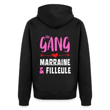 The Gang Marraine et Filleule - Veste à capuche bio Premium Unisexe - noir - Dos - Nico (187cm)