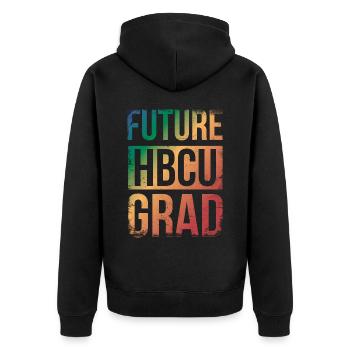 Futur diplômé Hbcu Pour Fier - Veste à capuche bio Premium Unisexe - noir - Dos - Nico (187cm)