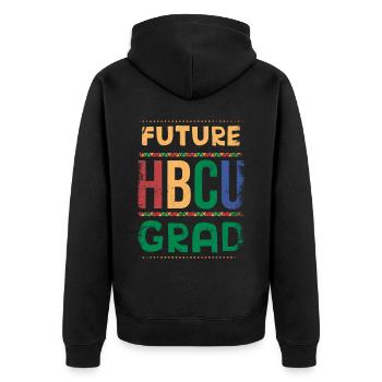 Futur diplômé Hbcu Pour Fier - Veste à capuche bio Premium Unisexe - noir - Dos - Nico (187cm)