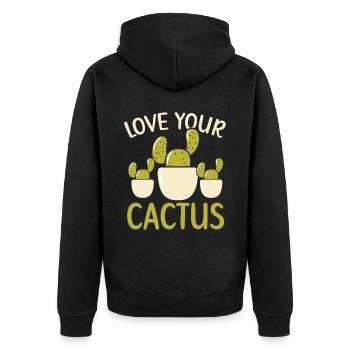 Aimez votre cactus Plante succulente Lady Gardener - Veste à capuche bio Premium Unisexe - noir - Dos - Nico (187cm)