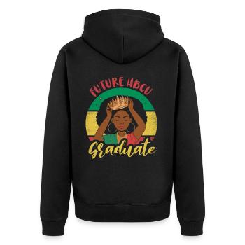 Futur diplômé Hbcu Pour Fier - Veste à capuche bio Premium Unisexe - noir - Dos - Nico (187cm)