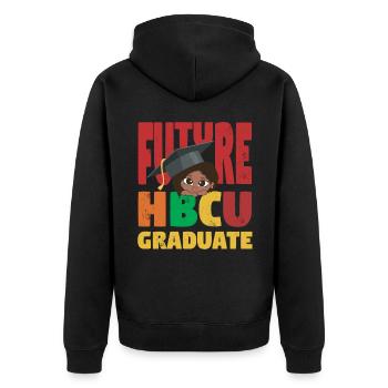 Futur diplômé Hbcu Pour Fier - Veste à capuche bio Premium Unisexe - noir - Dos - Nico (187cm)