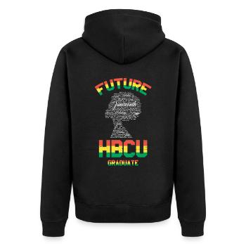 Futur diplômé Hbcu Pour Fier - Veste à capuche bio Premium Unisexe - noir - Dos - Nico (187cm)