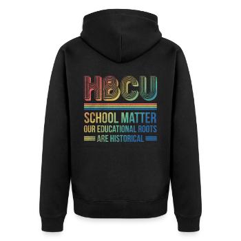 Hbcu School Matter Nos racines éducatives - Veste à capuche bio Premium Unisexe - noir - Dos - Nico (187cm)