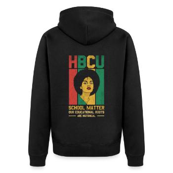 Hbcu School Matter Nos racines éducatives - Veste à capuche bio Premium Unisexe - noir - Dos - Nico (187cm)
