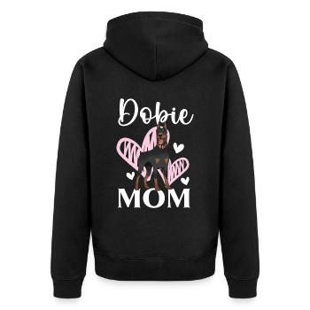 Dobie Maman Patte Amour Doberman Propriétaire Chien Fête des Mères - Veste à capuche bio Premium Unisexe - noir - Dos - Nico (187cm)