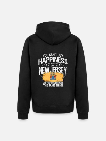 New Jersey - Unisex Premium Organic Zip Hoodie - black