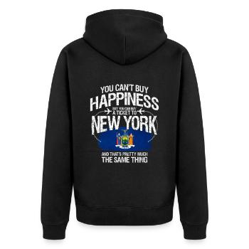 New York - Veste à capuche bio Premium Unisexe - noir - Dos - Nico (187cm)