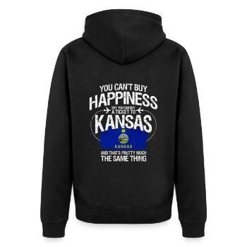 Kansas - Veste à capuche bio Premium Unisexe - noir - Dos - Nico (187cm)