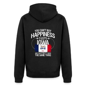 Iowa - Veste à capuche bio Premium Unisexe - noir - Dos - Nico (187cm)
