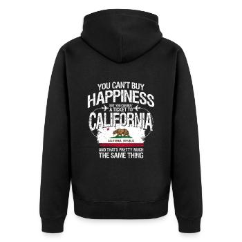 Californie - Veste à capuche bio Premium Unisexe - noir - Dos - Nico (187cm)
