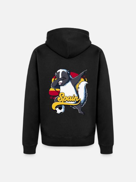 Spanien Fußball - Unisex Premium Bio Zip Hoodie - Schwarz