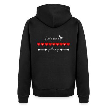 Anti Saint-Valentin vs Saint-Valentin - Veste à capuche bio Premium Unisexe - noir - Dos - Nico (187cm)