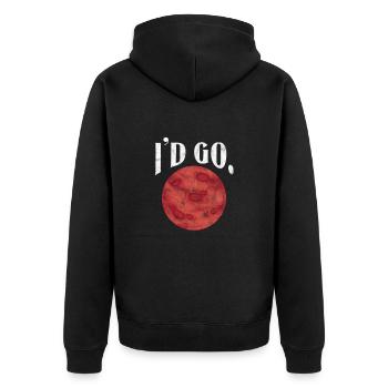 Mars - Veste à capuche bio Premium Unisexe - noir - Dos - Nico (187cm)