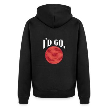 Mars Red Planet Space Astronaut Cadeau - Veste à capuche bio Premium Unisexe - noir - Dos - Nico (187cm)