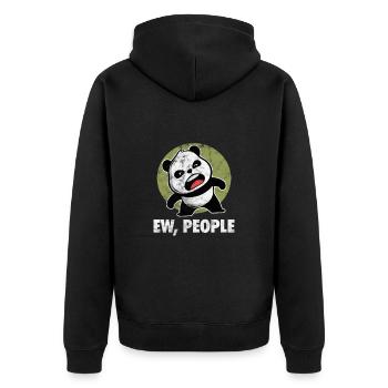 Panda - Veste à capuche bio Premium Unisexe - noir - Dos - Nico (187cm)