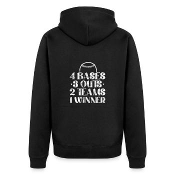 Softball - Veste à capuche bio Premium Unisexe - noir - Dos - Nico (187cm)
