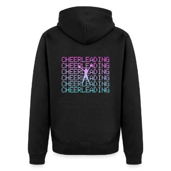 cheerleading - Unisex Premium Bio Zip Hoodie - Schwarz - Hinten - Nico (187cm)