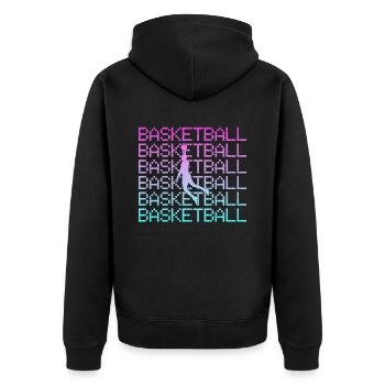 Basket-ball - Veste à capuche bio Premium Unisexe - noir - Dos - Nico (187cm)