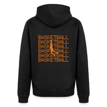 Basket-ball - Veste à capuche bio Premium Unisexe - noir - Dos - Nico (187cm)