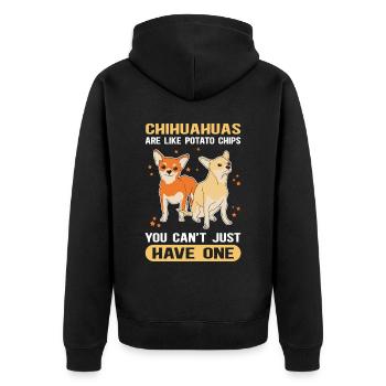 Chihuahua Dog Dog Owner Chihuahuas Gift - Unisex Premium Organic Zip Hoodie - black - Back - Nico (187cm)