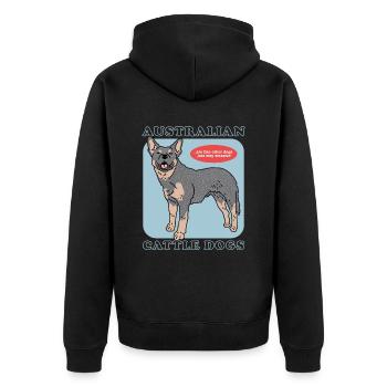 | australienne des chiens de bétail Cadeau de propriétaire de chien - Veste à capuche bio Premium Unisexe - noir - Dos - Nico (187cm)