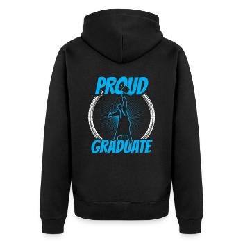 Fier diplômé de la fête de remise des diplômes - Veste à capuche bio Premium Unisexe - noir - Dos - Nico (187cm)