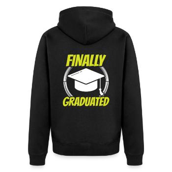 Enfin diplômé diplômé - Veste à capuche bio Premium Unisexe - noir - Dos - Nico (187cm)