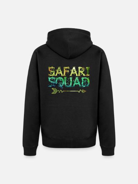 Safari squad, a safari - Unisex Premium Organic Zip Hoodie - black