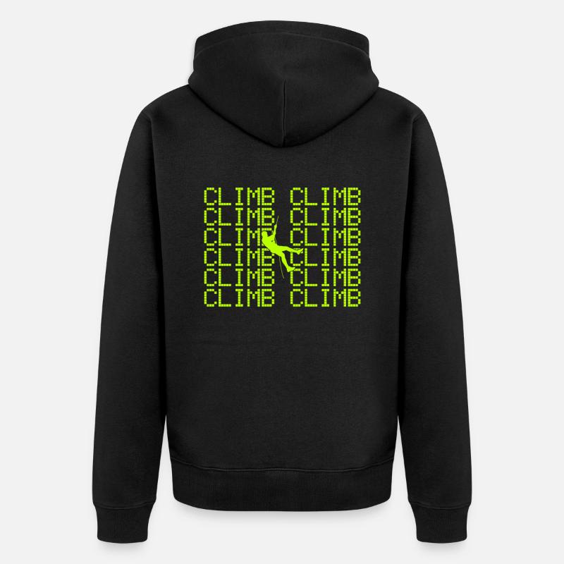Klettern - Unisex Premium Bio Zip Hoodie - Schwarz