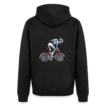 Vélo de route Vélo de route Cyclisme Cycliste - Veste à capuche bio Premium Unisexe - noir - Dos - Nico (187cm)