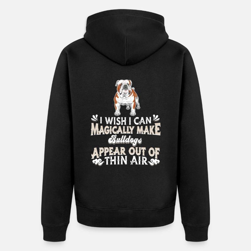 Chien Bouledogue - Veste à capuche bio Premium Unisexe - noir