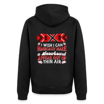Snowboard Snowboarder Snowboarding - Unisex Premium Organic Zip Hoodie - black - Back - Nico (187cm)
