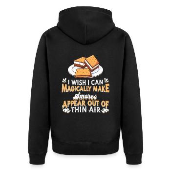 Smore’s Campfire Snack Guimauve - Veste à capuche bio Premium Unisexe - noir - Dos - Nico (187cm)
