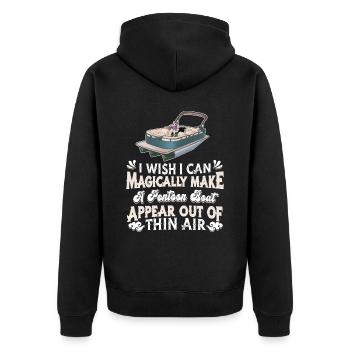 Pontoon boat - Unisex Premium Organic Zip Hoodie - black - Back - Nico (187cm)